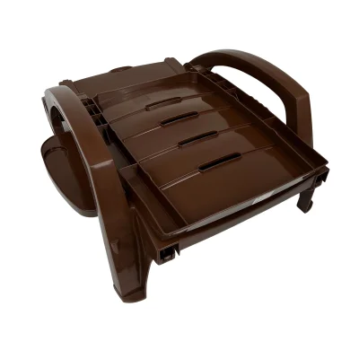 Шезлонг складной на колесах, шоколадный_8