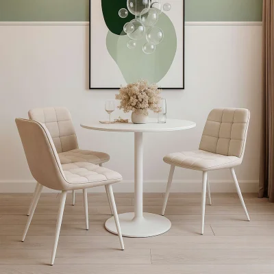 Стул ROM D, b03 CREAM LUX\белый_2