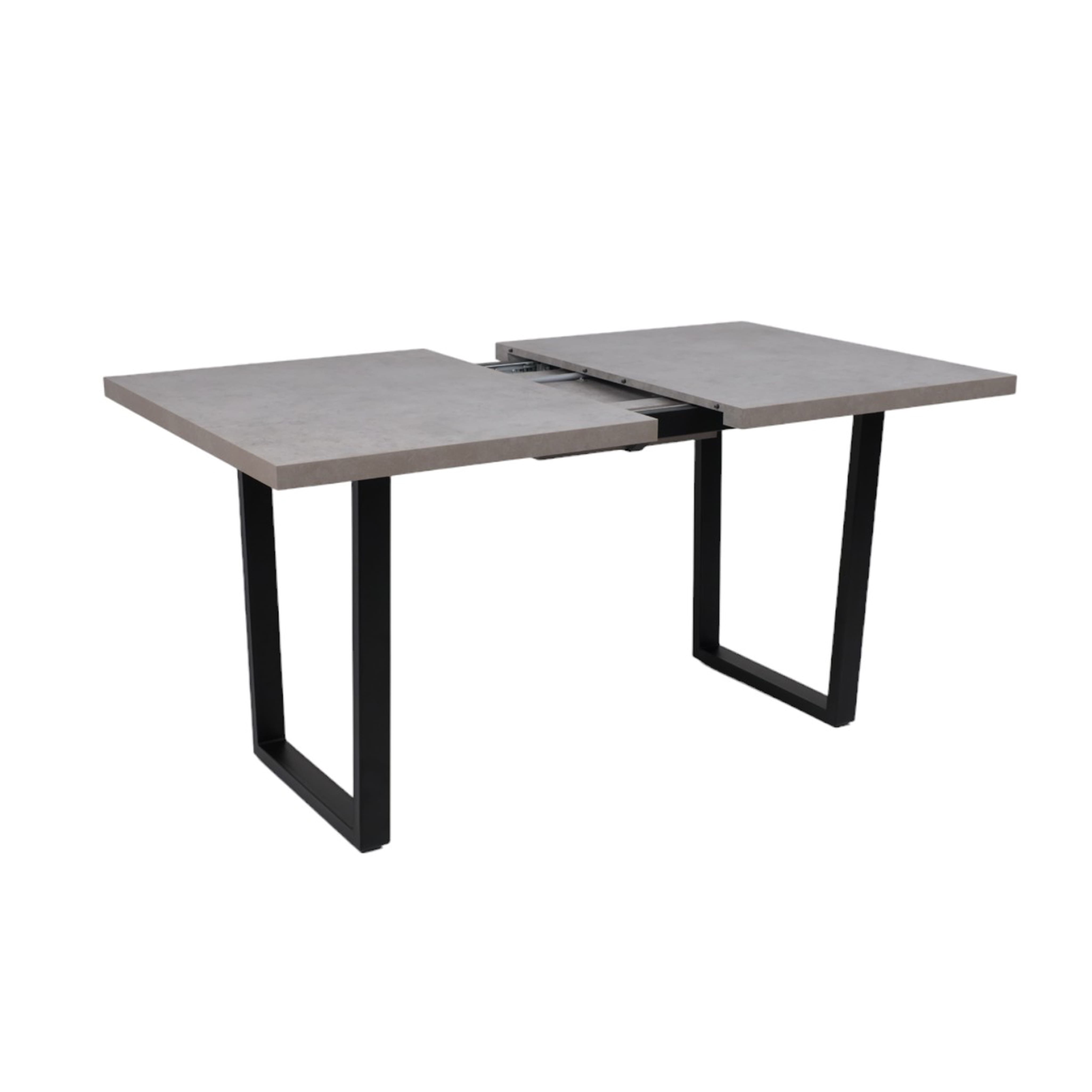 Стол FIT 120 раздвижной, 1200(1600)*800, Бетон светлый/Черный_preview_5