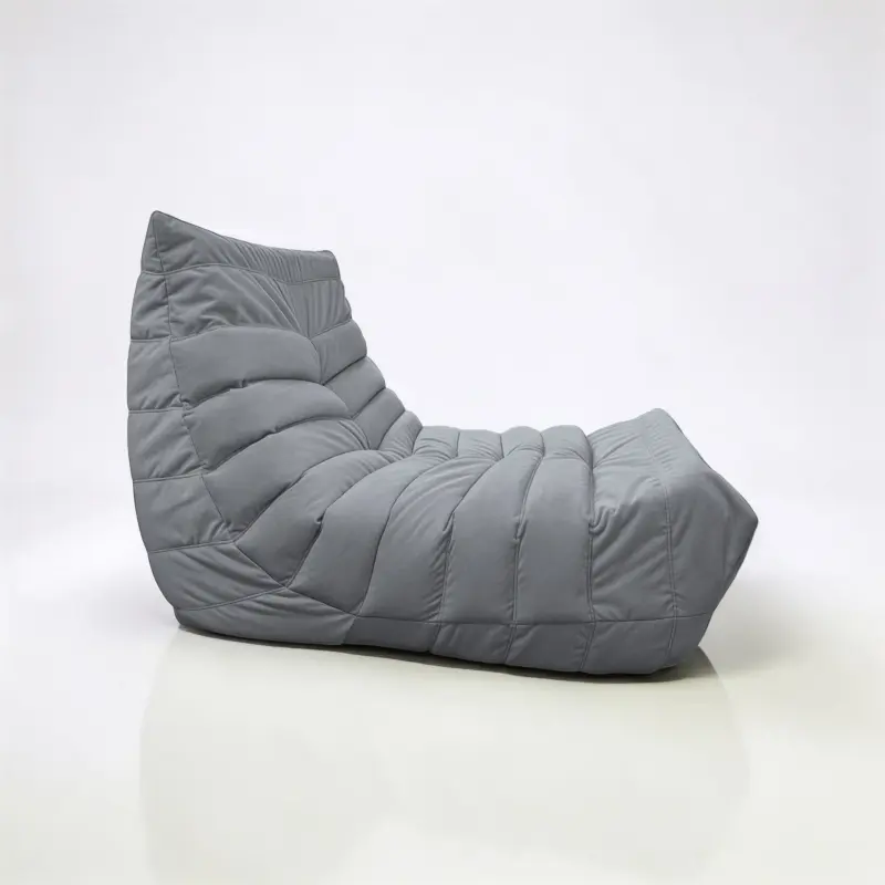Бескаркасное кресло Француз SLIM BeanBag 70*35 / микровелюр, Сталь_preview_3