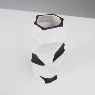 Ваза керамическая VULCAN, белый, 12*12*25см_4