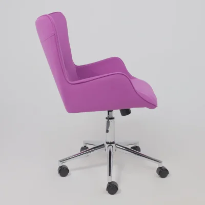 Кресло поворотное BELLA chrome, Velluto 41, велюр/фиолетовый_12