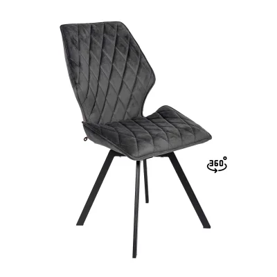 Стул Rafael-R 360, d10 HEMATITE LUX\черный фотография