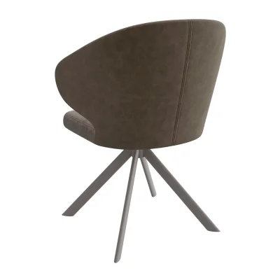 Стул ROBERT-R 360, g26 MOCCO шенилл lux - MOCCO замша lux\капучино_2