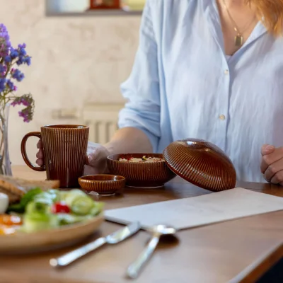 Кружка AURORA, фарфор, каштановый, 250мл_2