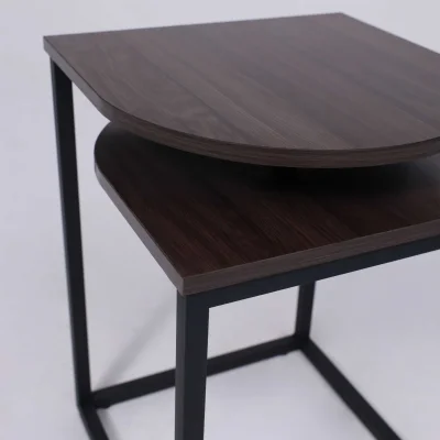 Стол журнальный CHIP, дуб итальянский/черный, 400*400*550_6