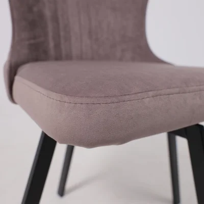 Кресло поворотное КАВРУС U-R, Nessi Dove 05, серо-коричневый велюр/черный_9