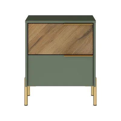 Спальня "SIENA", дымчатый зеленый + дуб вотан. Комплект №1_12