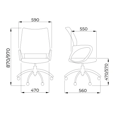 Кресло рабочее, поворотное RICCI NEW, white, ткань, черно-белая диор_14