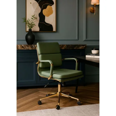 Кресло рабочее INDIGO, LB зеленый/золотой_3