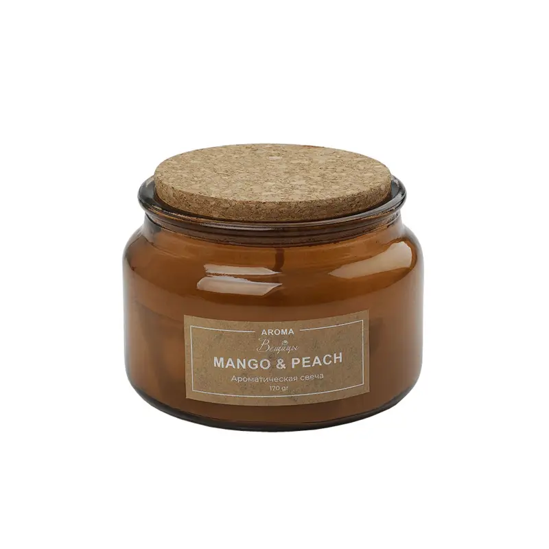 Ароматическая свеча MANGO & PEACH в стекле, Д100 Ш100 В65 фотография