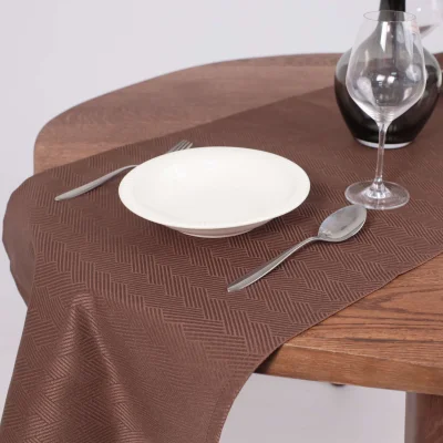 Дорожка, 45*150см, полоска-косичка 2598, коричневый 09-0902_3