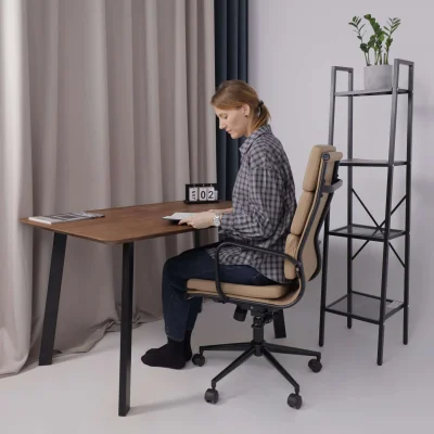 Кресло рабочее INDIGO, кофейный/черный_8