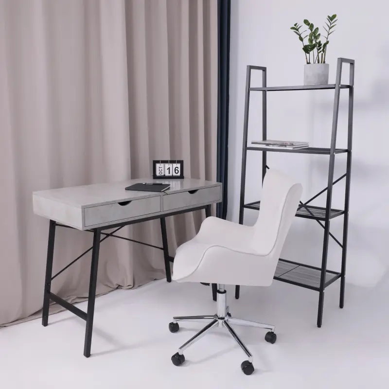 Кресло поворотное BELLA chrome, Kiton 701, велюр/белый антарктида_preview_9