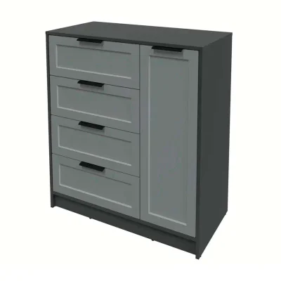 Тумба КОНЦЕПТ Тренд КТ-Т90, к.Антрацит/ф.Серый  (В1020хШ900хГ451мм)_2