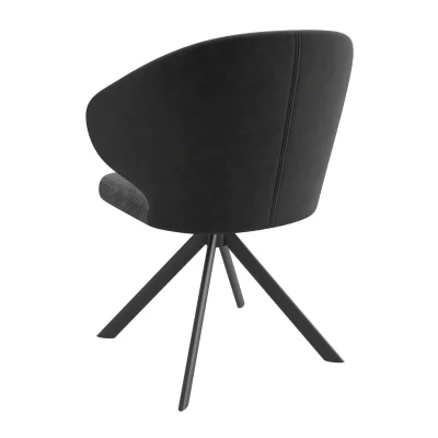 Стул ROBERT-R 360, g22 GRAPHITE шенилл lux - GRAPHITE замша lux\черный_2