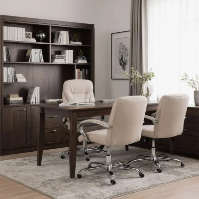 Кресло рабочее, поворотное RICHARD, кремовый_10