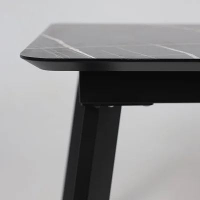 Стол AV 1209, HPL+МДФ,  раздвижной 1200 (1600)*800 Черный тунис /черный_16