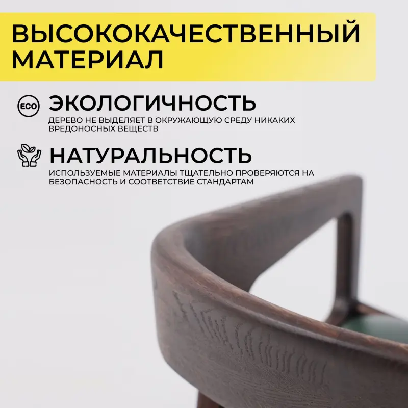 Стул ВАРДО КОМФОРТ ПЛЮС, нат. кожа зеленый/дуб натуральный/покрытие рич_preview_5