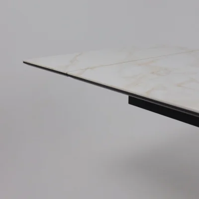 Стол AV 2119, МДФ+керамика, раздвижной 1200 (1800)*800 белый, глянцевый CARLA LARKIN /черный_15