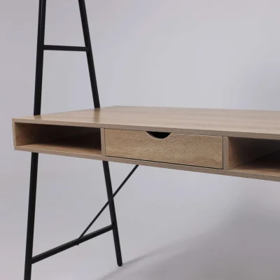 Стол письменный VECTOR, светлый дуб/черный металл, 1390*600*1400_8