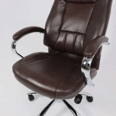 Кресло поворотное KING A, мультиблок, натуральная кожа, темно-коричневый_10