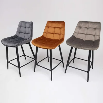 Стул LINX, полубарный, бежевый велюр G062-13/черный_11