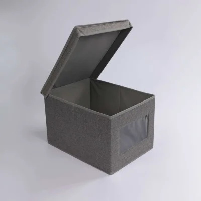 Контейнер для хранения MACKENZIE-2, с крышкой, серый, 30*30*15,5см_5