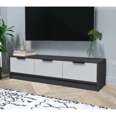 Тумба(ТВ) КОНЦЕПТ КТ-ТВ3-35, к.Антрацит/ф.Серый  (В348хШ1360хГ355мм)_2