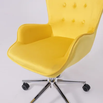 Кресло поворотное BELLA, велюр/желтый_10