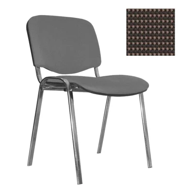 Стул на раме ISO CHROME С-24, ткань, коричневый_6