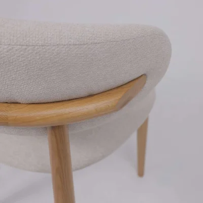 Стул ДЭВИД, бежевый фактурный велюр Danco 100/дуб_19