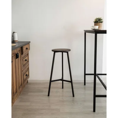 Стул барный TRH-78мореный/черный_2