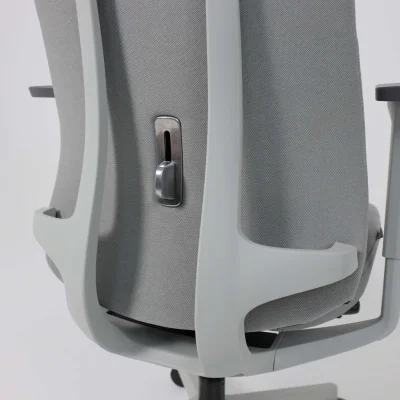 Кресло поворотное VORTEX, серая ткань/белый полиамид, коллекция AKSPRIME_24