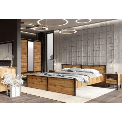 Н.м. "LOFT" шкаф SZF3D2S, к.Дуб вотан+Черный/ф.Дуб вотан_2