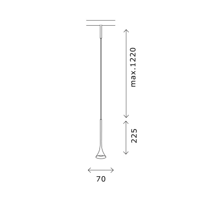 Магнитный трековый светильник Черный LED 1*5W 3000K Lm Ra>90  IP20 D70xH225 24V SUPER5_4