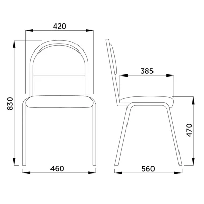 Стул Стандарт BL С24, коричнево-бежевый_2