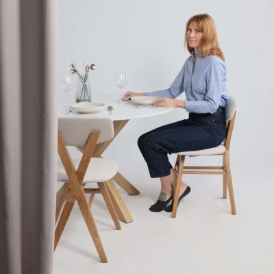 Стул ТВИСТ, кремовый велюр Maxx 100/светлый дуб_2