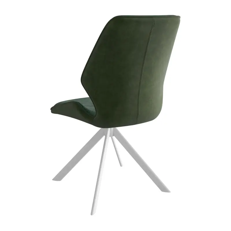 Стул BATMAN-R 360, g14 DARK GREEN шенилл lux - DEEP GREEN замша lux\белый_preview_2