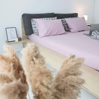 Простыня 150*215 см Дымчатая роза IM0705 (поплин)_8