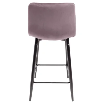 Стул барный MIA, пыльная роза велюр HLR25/черный_4