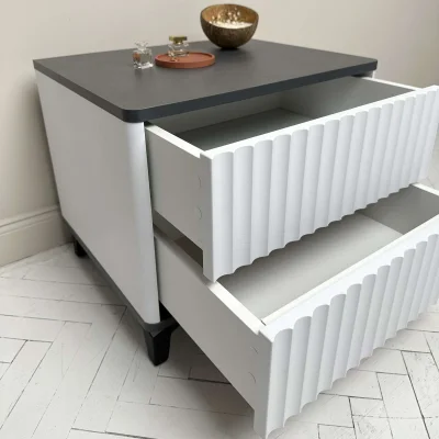 Стол-консоль SHTABE ROYAL 5003 эко, Белый-Металл Бруклин-Черный_7