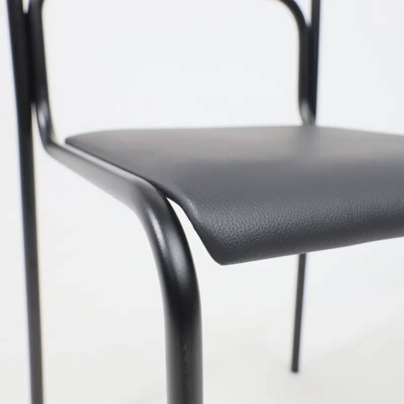 Стул на раме ASCONA BLACK V-4, кожзам, черный, ECONOM_preview_6