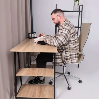 Кресло поворотное EVELIN, экокожа, бежевый_8