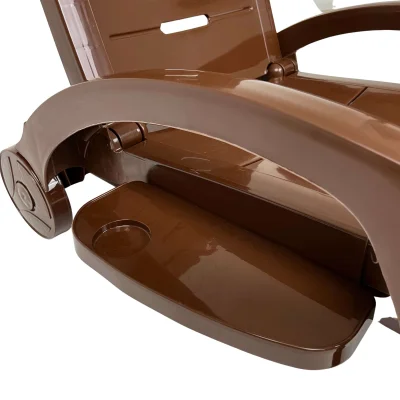 Шезлонг складной на колесах, шоколадный_14