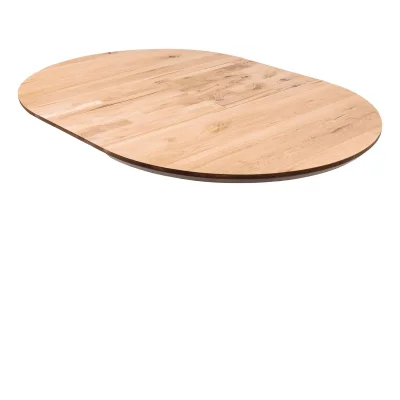 СТОЛЕШНИЦА раздвижная РАУНД +ПОДСТОЛЬЕ КСЕ/Р-80 дуб натуральный/белый (1000(1400)/750)_16