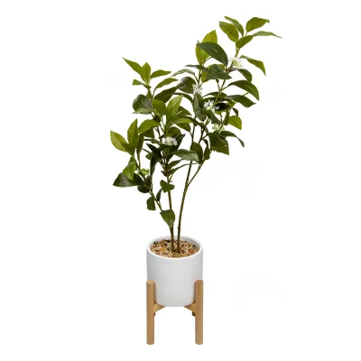 Дерево в цементном горшке с подставкой из МДФ, Д140 Ш140 В790_1