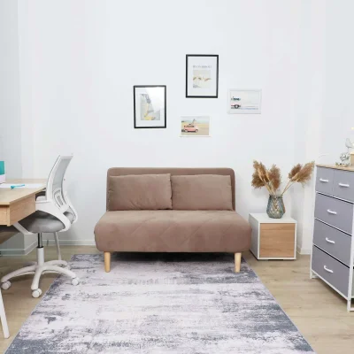 Диван ЭЛЛИ 140, бежевый Велютто люкс 22 / бук_2