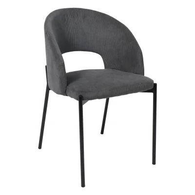 Стул ELSA, серый велюр Fjord15/черный фотография