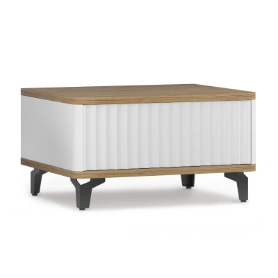 Стол-консоль SHTABE ROYAL 5001 эко, Белый-Дуб Сантана-Черный фотография